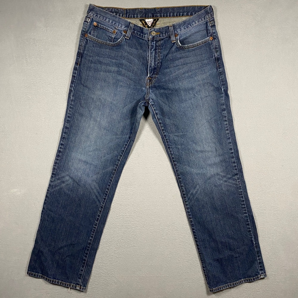 Lucky Brand Vintage Straight Jeans Mens 34x30 Blue Cayman Wash 7MC1009